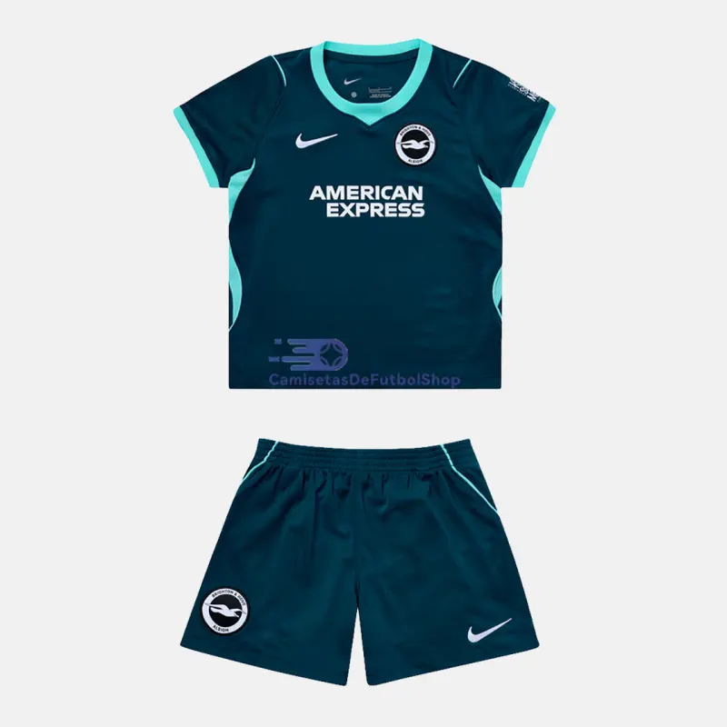 Camiseta Brighton 2026/2027 3ª Equipación Verde Oscuro Niño Kit