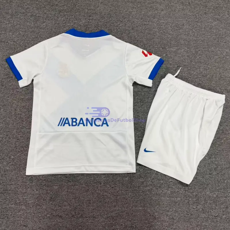 Camiseta Deportivo De La Coruna 3 Equipacion 2026/2027 Blanco/Azul Niño Kit con Parche La Liga
