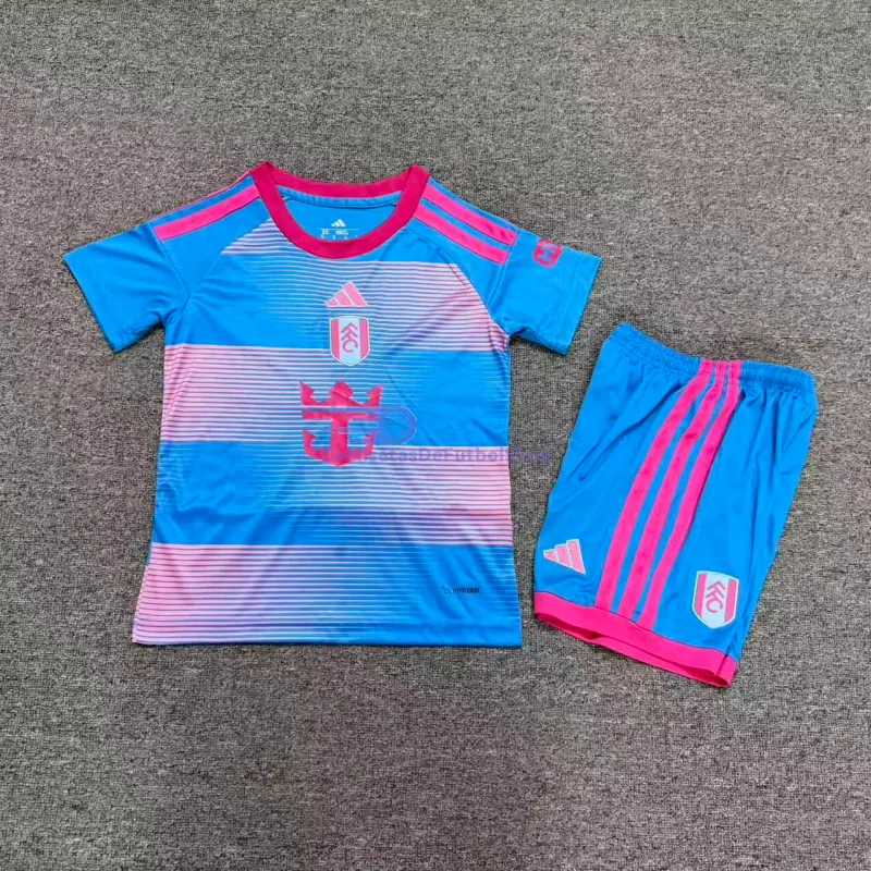 Camiseta Fulham F.C 2026/2027 3ª Equipación Azul/Rosa Niño Kit