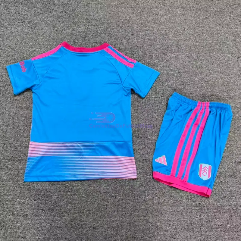 Camiseta Fulham F.C 2026/2027 3ª Equipación Azul/Rosa Niño Kit