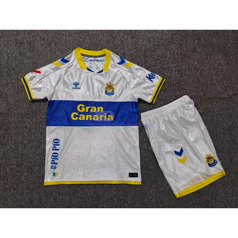 Camiseta Las Palmas 2026/2027 3ª Equipación Blanco Niño Kit con Parche La Liga