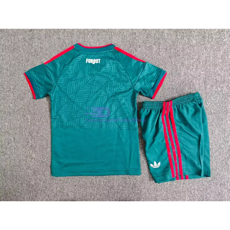 Camiseta Nottingham Forest 2026/2027 2ª Equipación Verde Oscuro Niño Kit