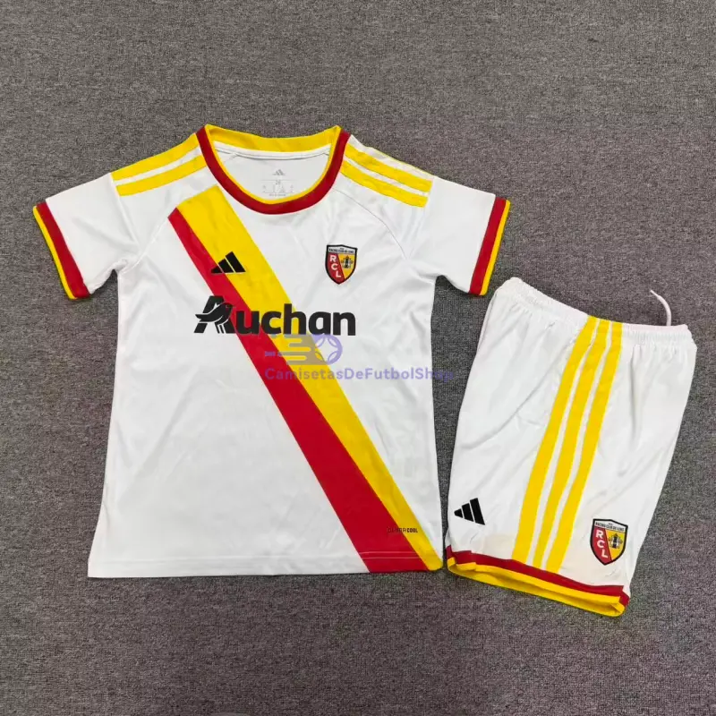 Camiseta RC Lens 2026/2027 3ª Equipación Blanco/Rojo/Amarillo Niño Kit