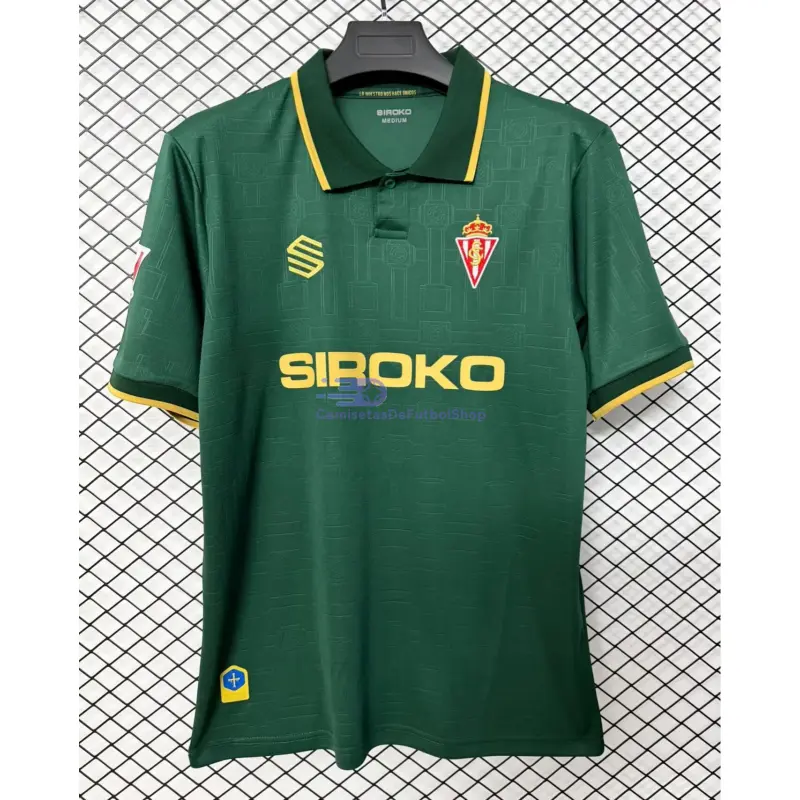 Camiseta Sporting de Gijón 2026/2027 2ª Equipación Verde con Parche La Liga