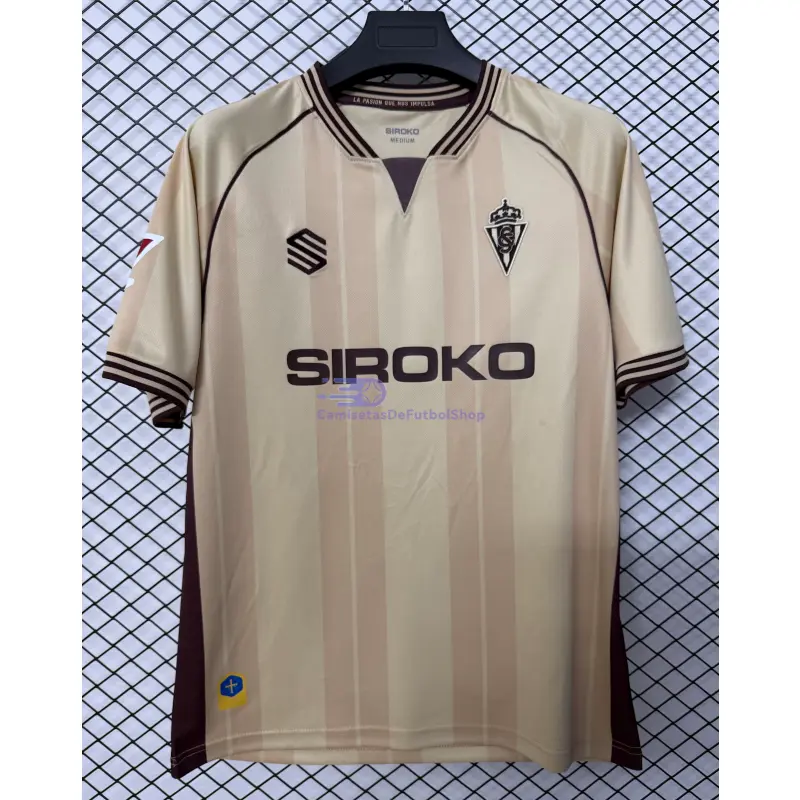Camiseta Sporting de Gijón 2026/2027 3ª Equipación Marrón con Parche La Liga
