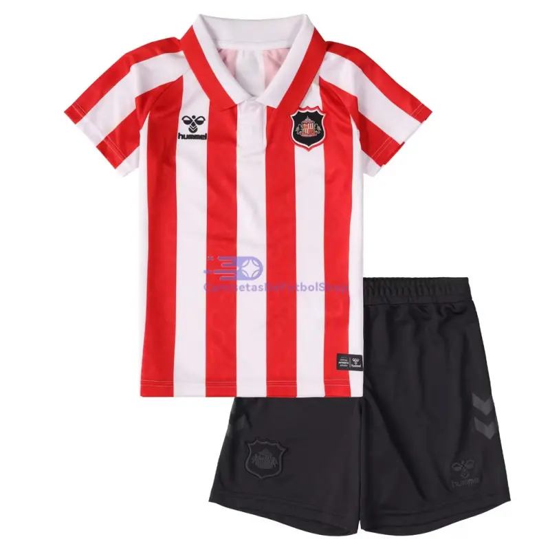 Camiseta Sunderland AFC 2026/2027 1ª Equipación Rojo/Blanco Niño Kit