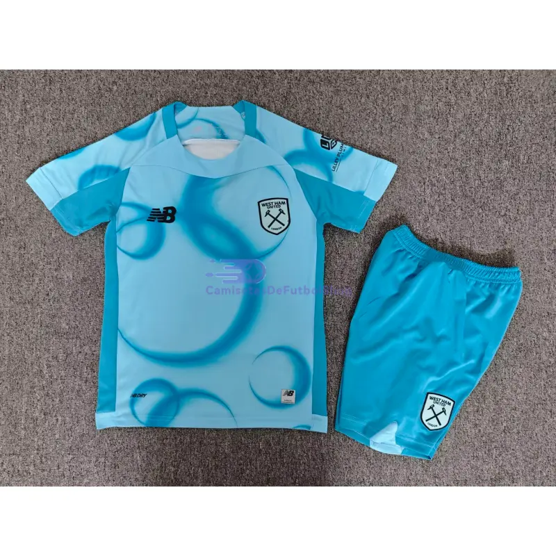 Camiseta West Ham United 2026/2027 3ª Equipación Azul Niño Kit