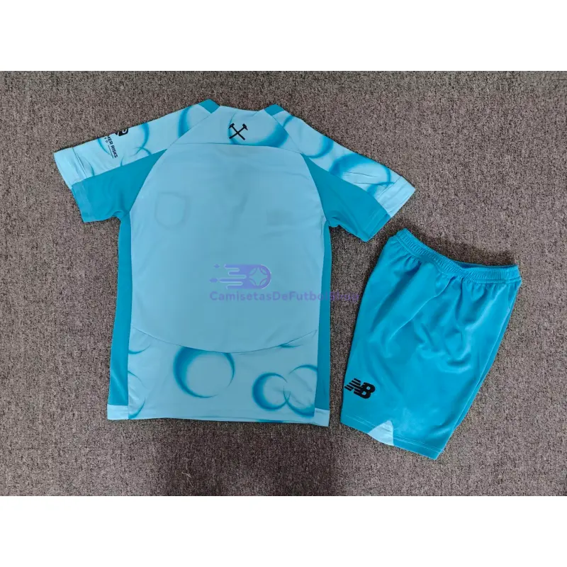 Camiseta West Ham United 2026/2027 3ª Equipación Azul Niño Kit