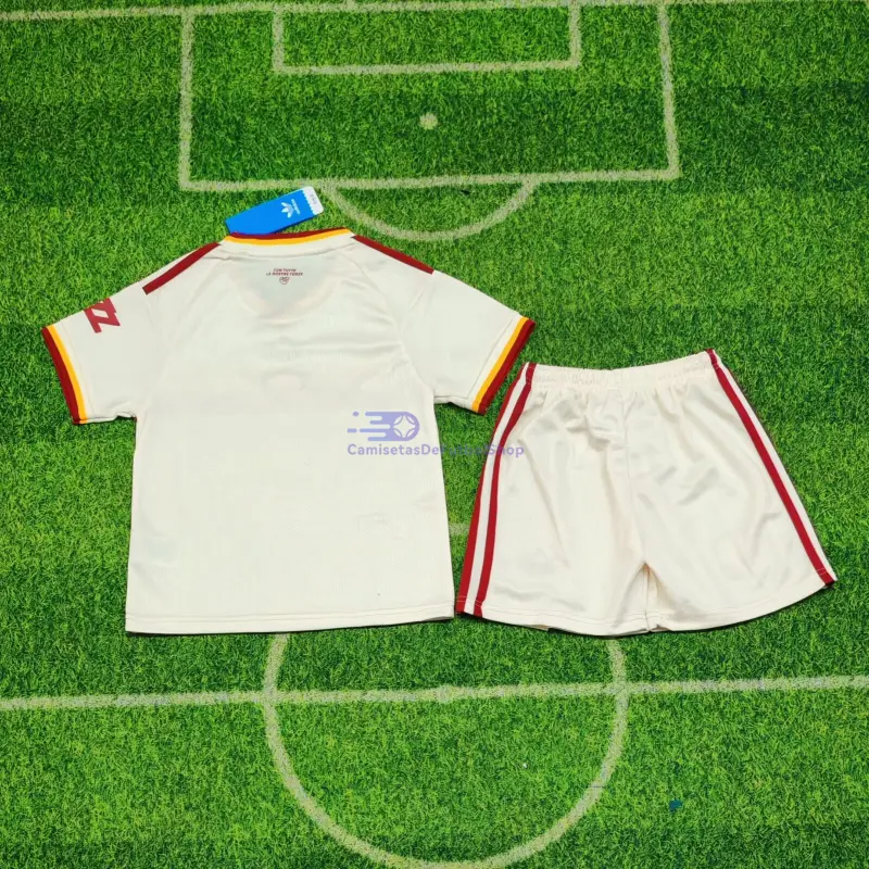 Camiseta AS Roma 2026/2027 2ª Equipación Blanco Niño Kit