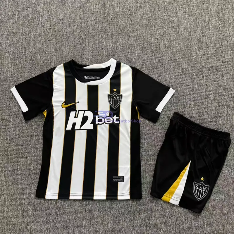 Camiseta Atlético Mineiro 2026/2027 1ª Equipación Negro/Blanco Niño Kit