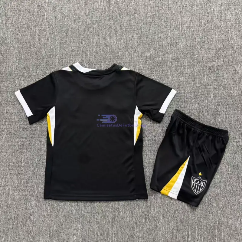 Camiseta Atlético Mineiro 2026/2027 1ª Equipación Negro/Blanco Niño Kit