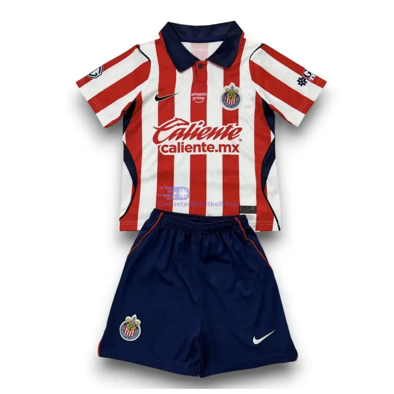 Camiseta Chivas 2026/2027 1ª Equipación Rojo/Blanco Niño Kit