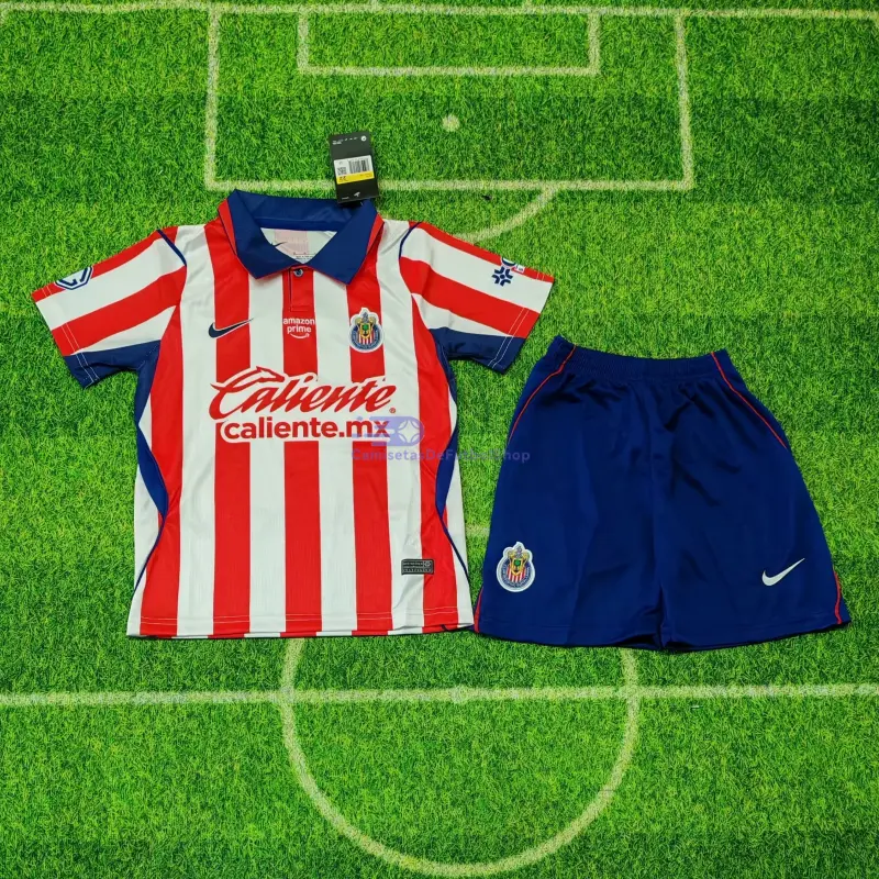 Camiseta Chivas 2026/2027 1ª Equipación Rojo/Blanco Niño Kit