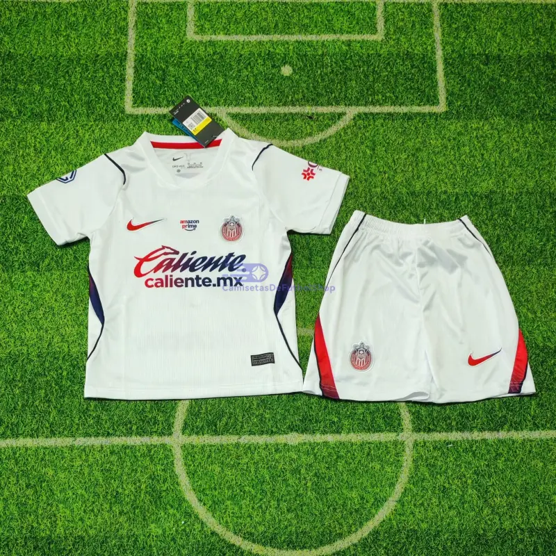 Camiseta Chivas 2026/2027 2ª Equipación Blanco Niño Kit