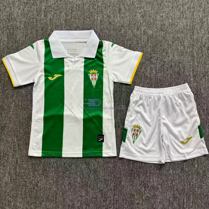 Camiseta Córdoba CF 2026/2027 1ª Equipación Verde/Blanco Niño Kit