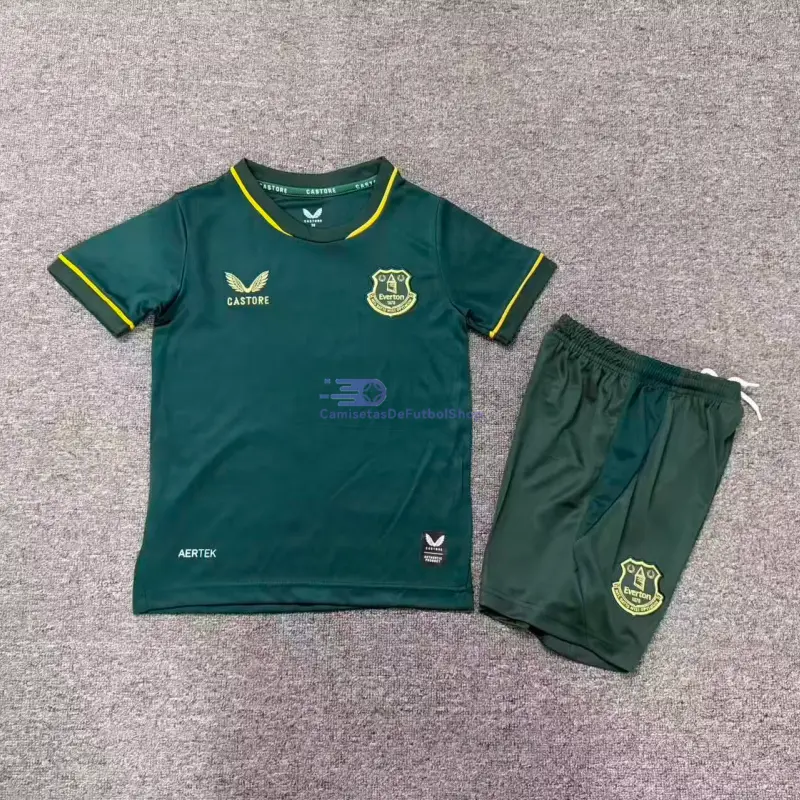 Camiseta Everton FC 2026/2027 3ª Equipación Verde Niño Kit