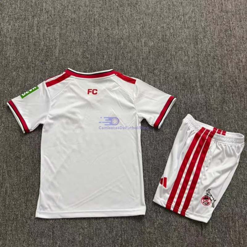 Camiseta FC Köln 2026/2027 1ª Equipación Blanco/Rojo Niño Kit