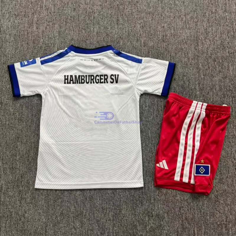 Camiseta Hamburger SV 2026/2027 1ª Equipación Blanco Niño Kit