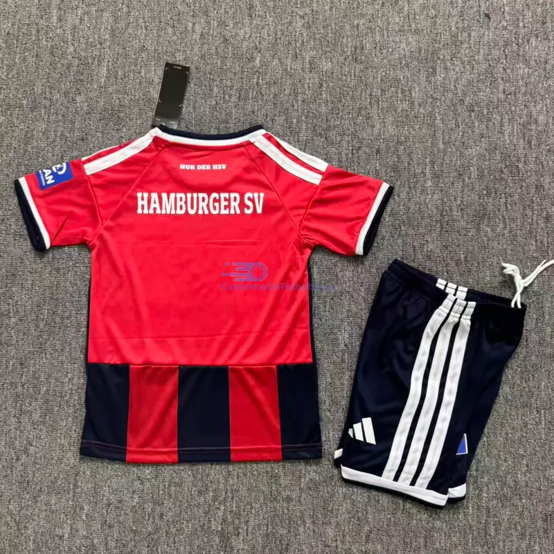 Camiseta Hamburger SV 2026/2027 3ª Equipación Rojo/Azul Marino Niño Kit