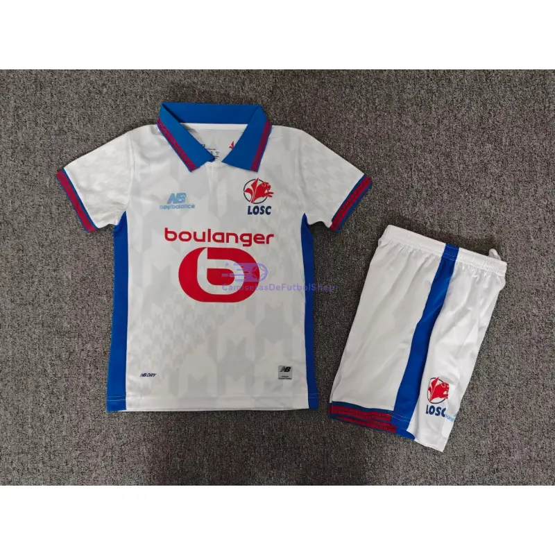 Camiseta Lille OSC 2026/2027 2ª Equipación Blanco Niño Kit