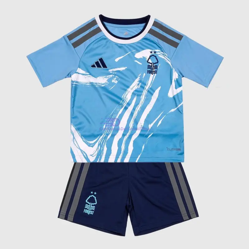 Camiseta Nottingham Forest 2026/2027 3ª Equipación Azul Claro Niño Kit