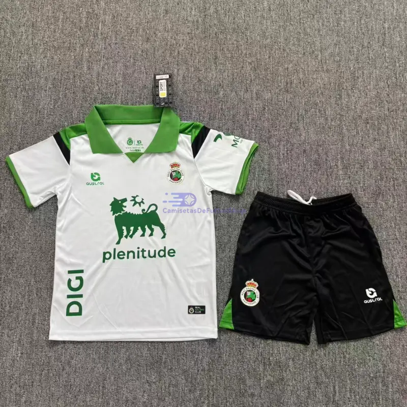 Camiseta Racing de Santander 2026/2027 1ª Equipación Blanco Niño Kit