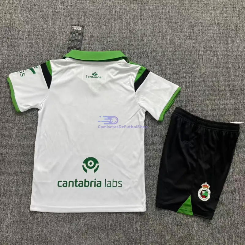 Camiseta Racing de Santander 2026/2027 1ª Equipación Blanco Niño Kit