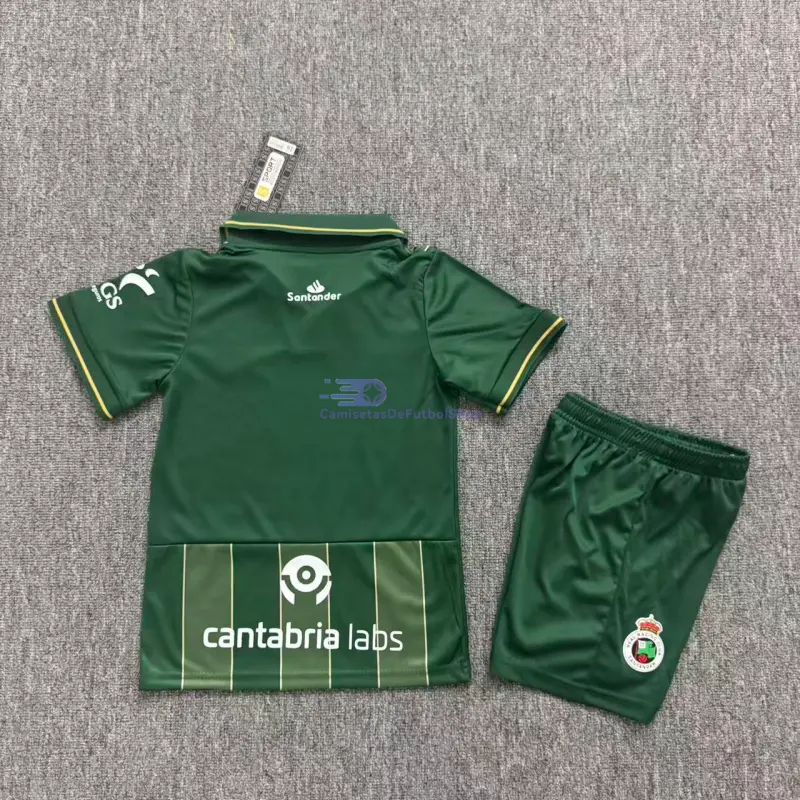 Camiseta Racing de Santander 2026/2027 2ª Equipación Verde Oscuro Niño Kit
