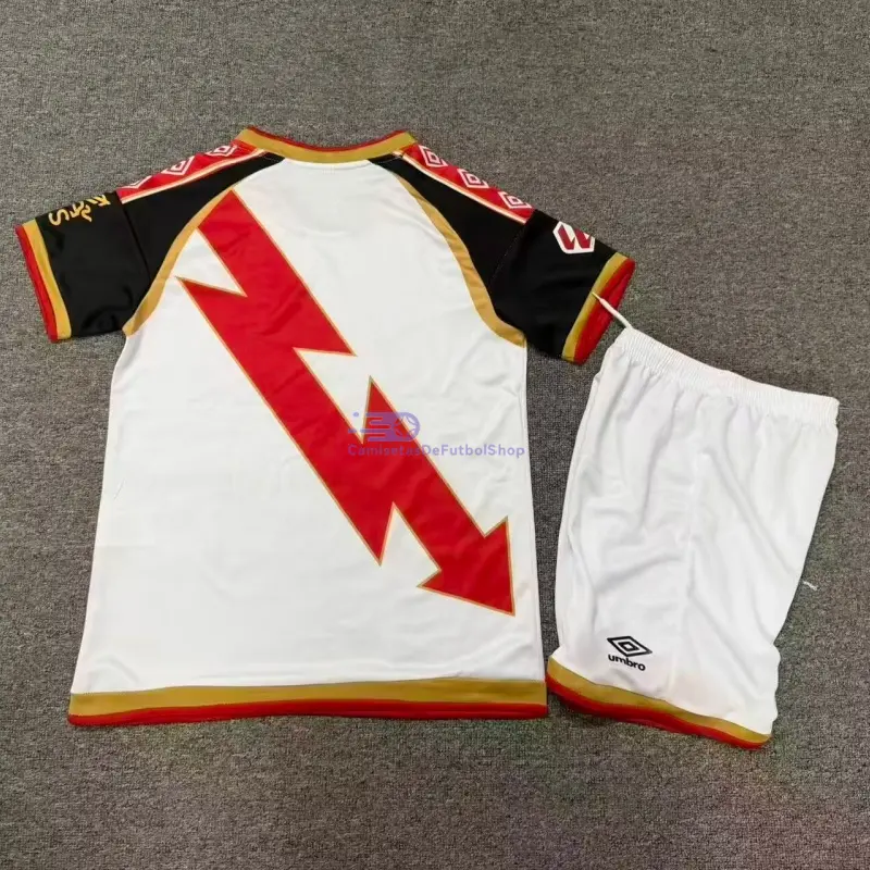 Camiseta Rayo Vallecano 2026/2027 1ª Equipación Blanco Niño Kit con Parche La Liga