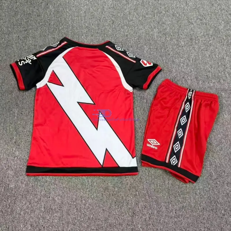 Camiseta Rayo Vallecano 2026/2027 2ª Equipación Rojo Niño Kit con Parche La Liga