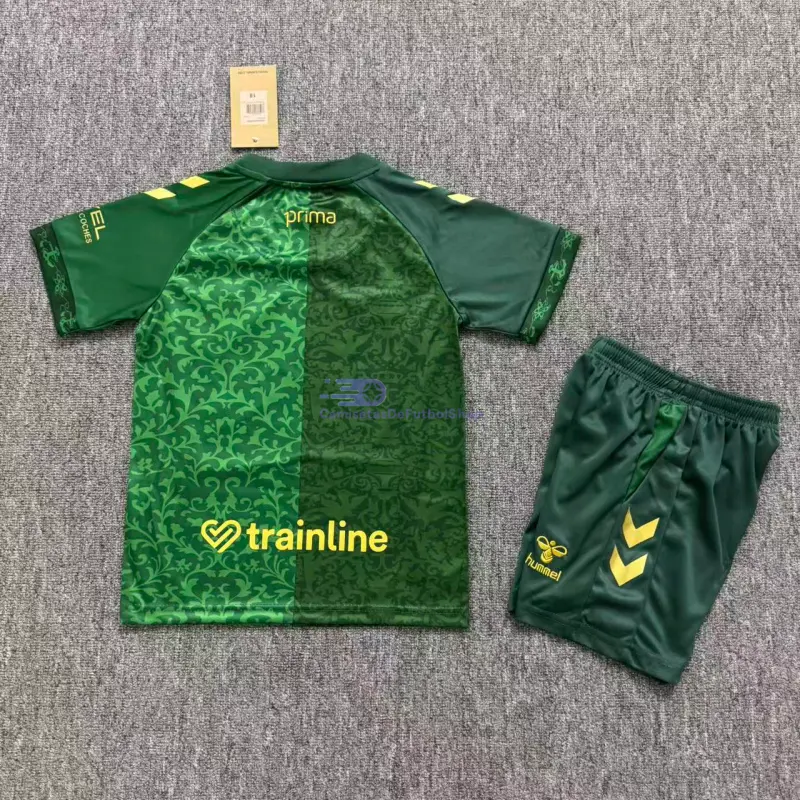 Camiseta Real Betis 2026/2027 2ª Equipación Verde Niño Kit con Publicidad de La Liga