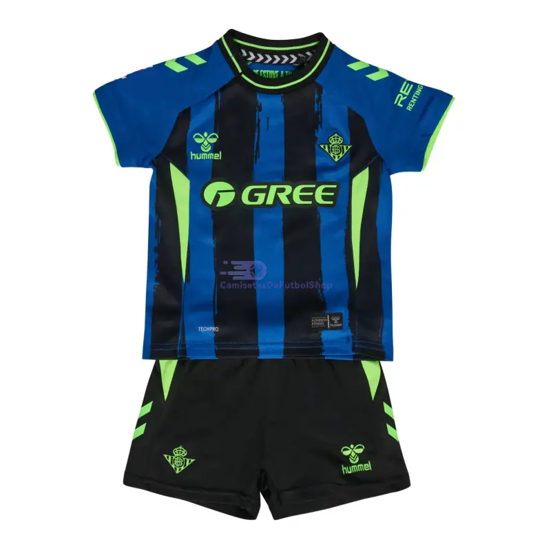 Camiseta Real Betis 2026/2027 3ª Equipación Azul/Negro Niño Kit