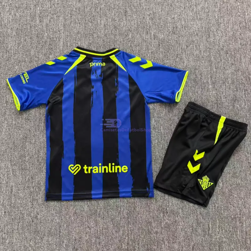 Camiseta Real Betis 2026/2027 3ª Equipación Azul/Negro Niño Kit