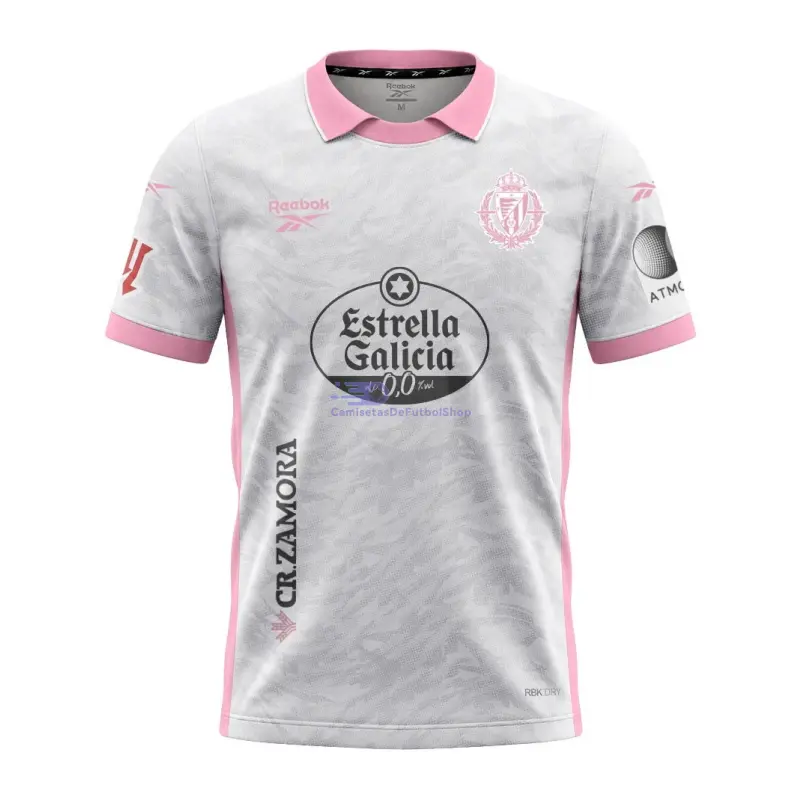 Camiseta Real Valladolid 2026/2027 3ª Equipación Gris/Rosa con Parche La Liga