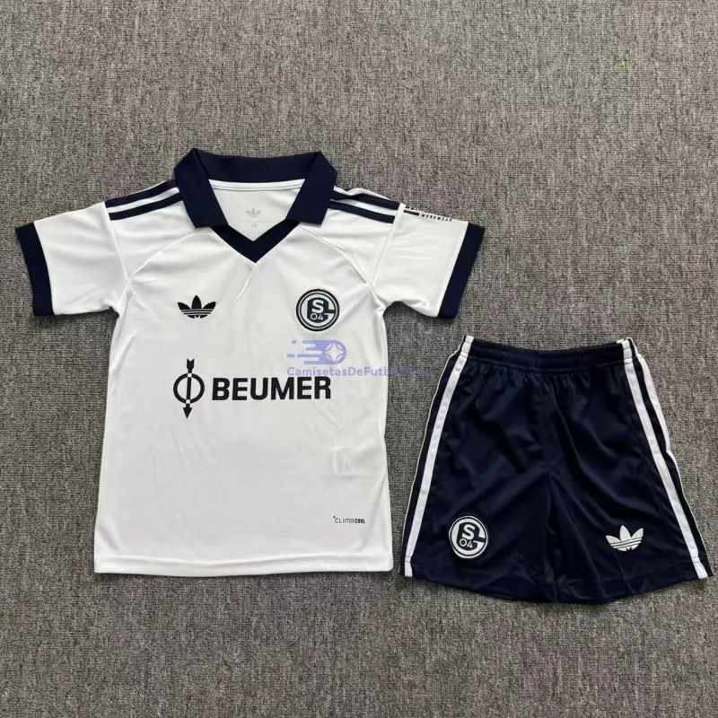 Camiseta Schalke 04 2026/2027 2ª Equipación Blanco Niño Kit