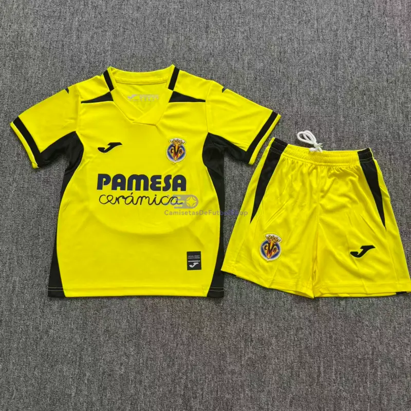 Camiseta Villarreal 2026/2027 1ª Equipación Amarillo Niño Kit