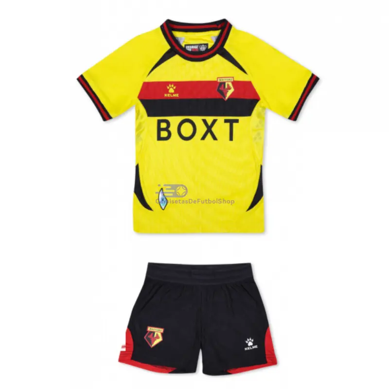 Camiseta Watford 2026/2027 1ª Equipación Amarillo Niño Kit