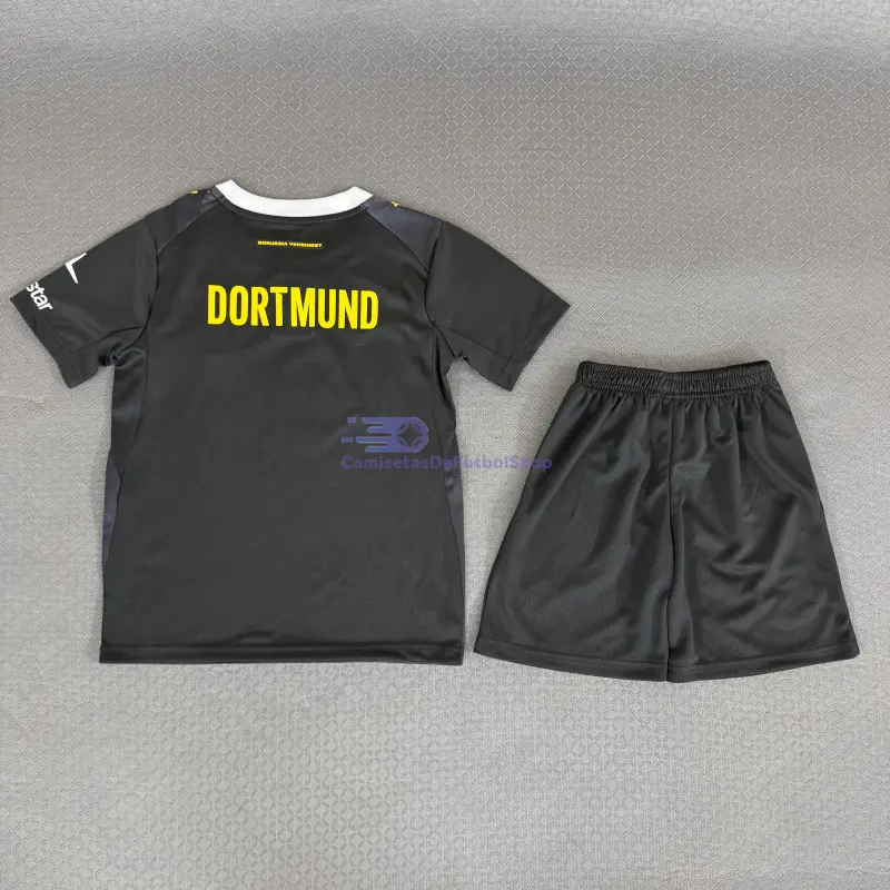 Camiseta Borussia Dortmund 2026/2027 2ª Equipación Negro Niño Kit