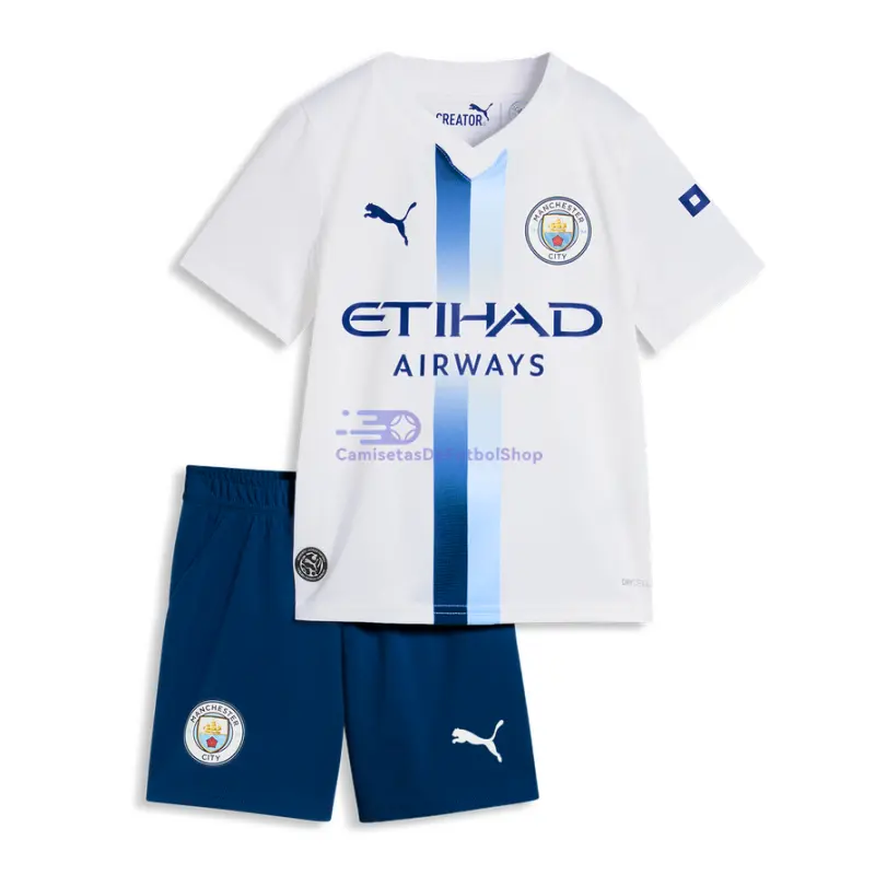 Camiseta Manchester City 2026/2027 3ª Equipación Blanco Niño Kit