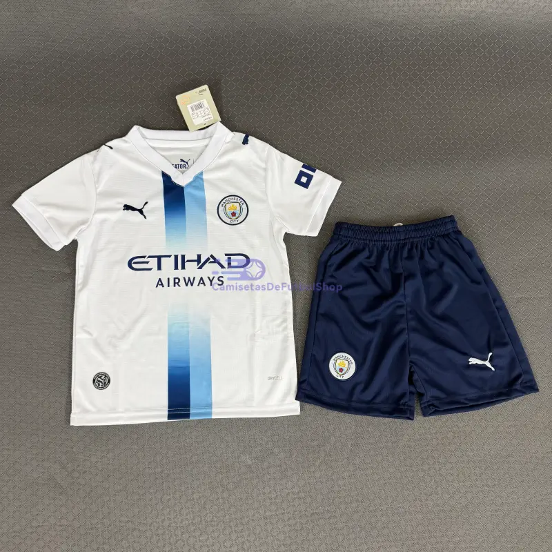Camiseta Manchester City 2026/2027 3ª Equipación Blanco Niño Kit