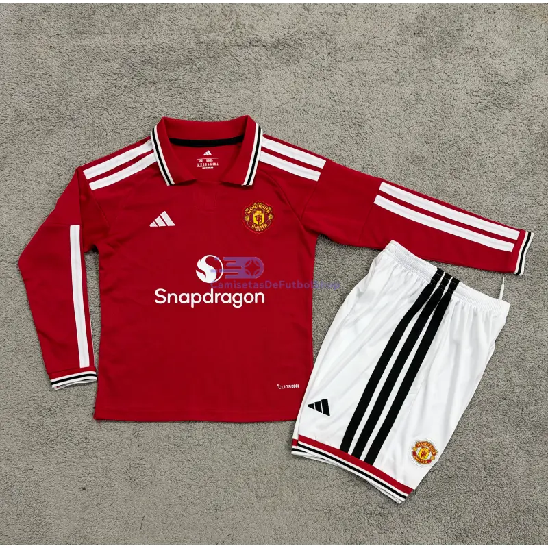 Camiseta Manchester United 2026/2027 1ª Equipación ML Rojo Niño Kit