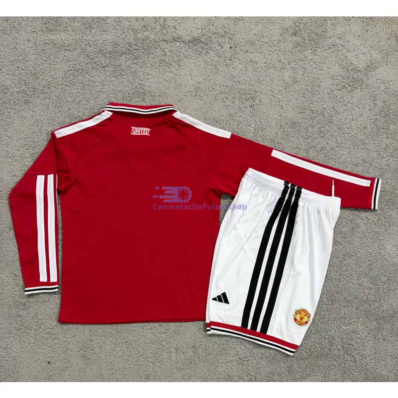 Camiseta Manchester United 2026/2027 1ª Equipación ML Rojo Niño Kit