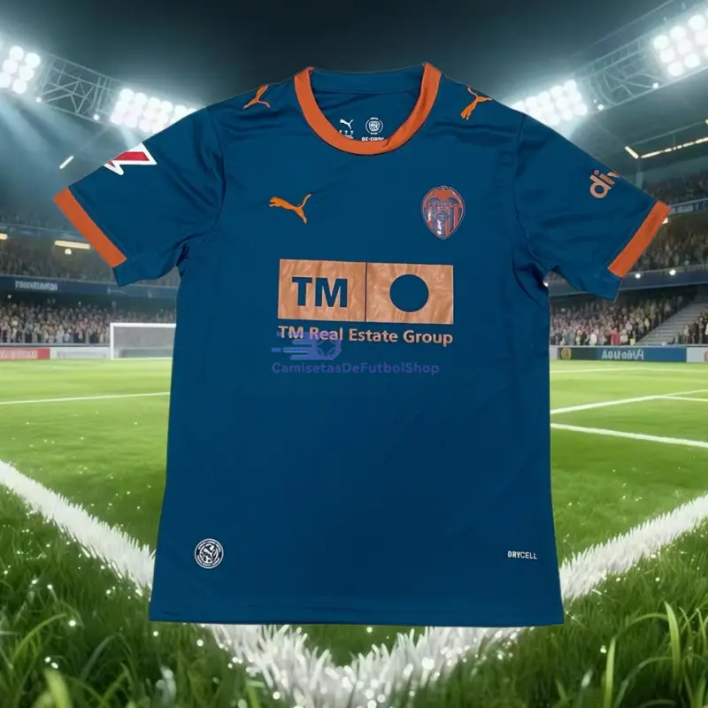 Camiseta Valencia 2026/2027 2ª Equipación Azul con Parche La Liga