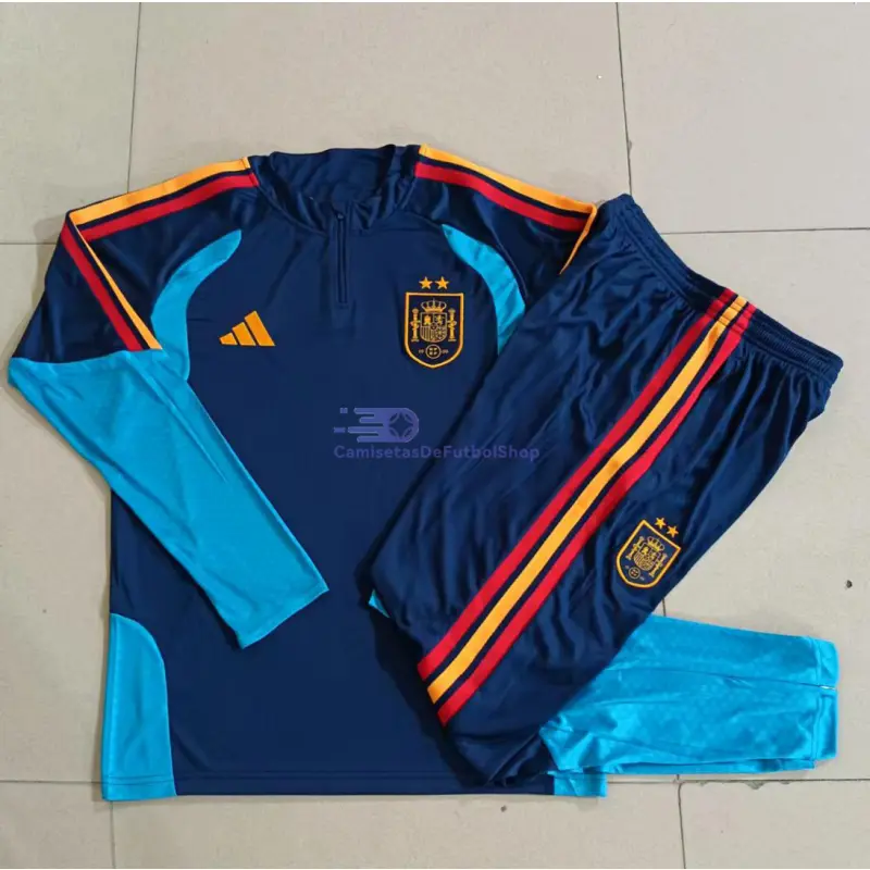 Sudadera De Entrenamiento España Azul Marino 2026 Kit 2 Estrellas