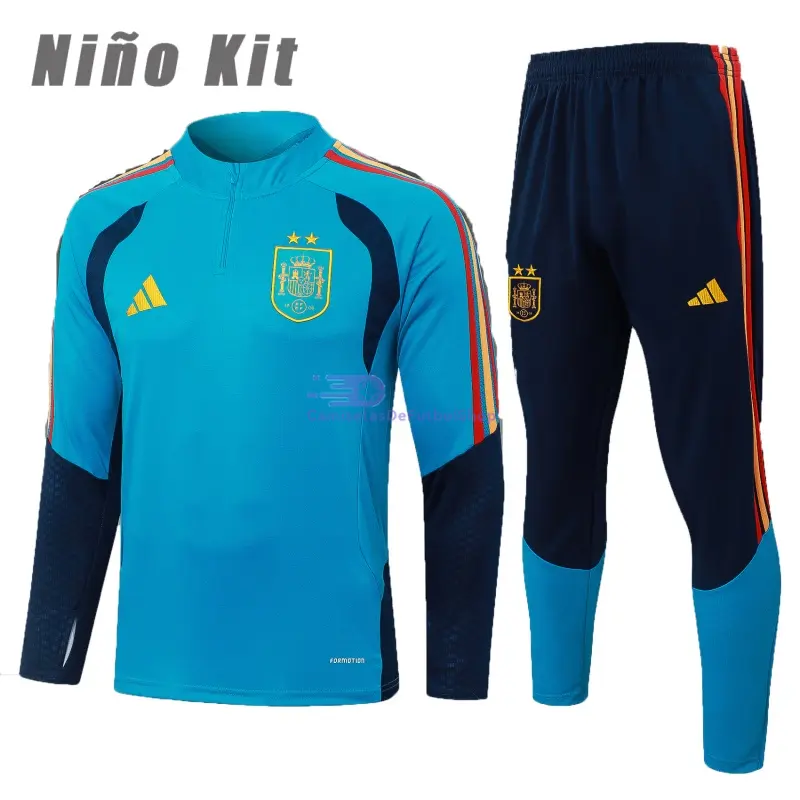 Sudadera De Entrenamiento España Azul Real 2026 Niño Kit 2 Estrellas