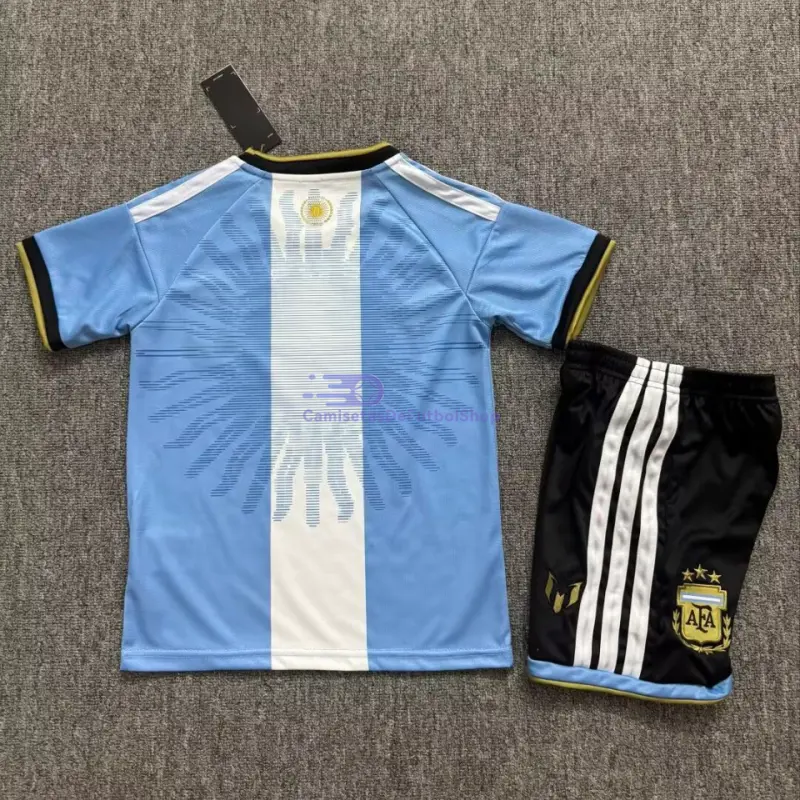 Camiseta Argentina Messi 2026 Edición Despedida Niño Kit
