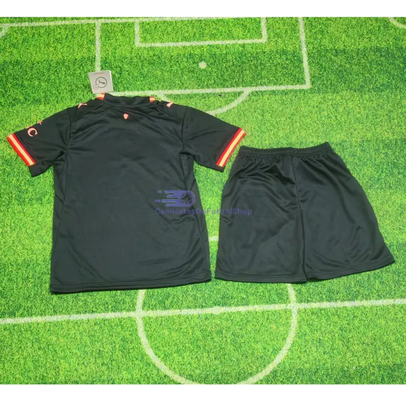 Camiseta AC Milan 2026/2027 3ª Equipación Negro Niño Kit