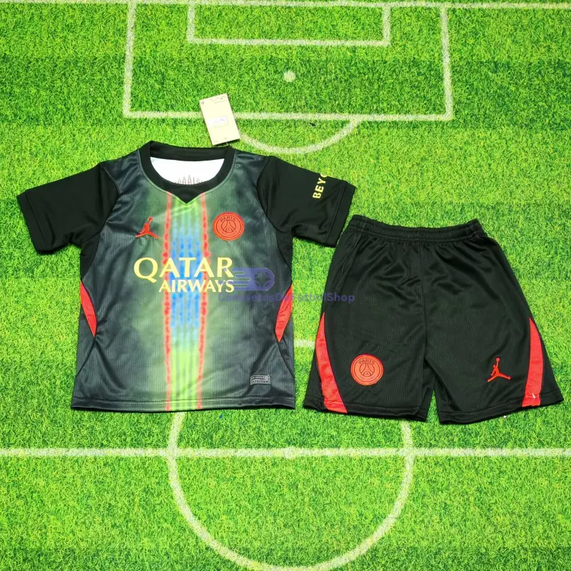 Camiseta PSG 2026/2027 3ª Equipación Verde Niño Kit