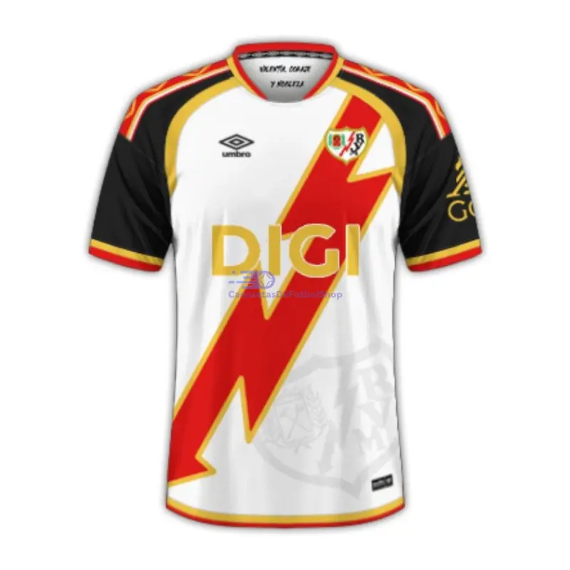 Camiseta Rayo Vallecano 2026/2027 1ª Equipación Blanco/Rojo