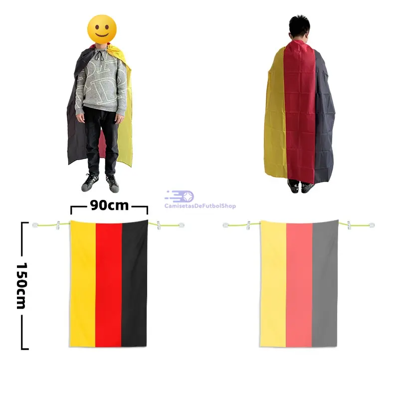 Capa bandera de poliéster del Mundial 2026 con cordón para fans